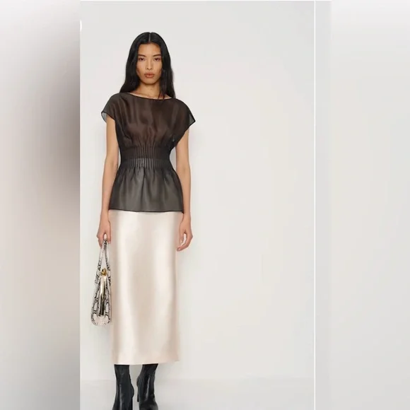 NWT Reformation Yasmin Top Black - Size 8 🖤 - Picture 3 of 4